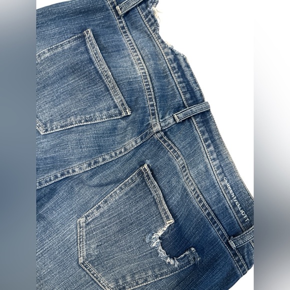 Current/Elliott Blue Distressed Boyfriend Jeans - Picture 5 of 16